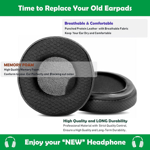 Replacement Earpads Cushions for Superlux HD 681EVO 668B HD681 681B 662 Headphones, Durable Fabric & Memory Foam