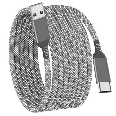 USB C Cable 26FT 1Pack, Extra Long USB-A to USB-C Braided Fast Charger Cord for iPhone 15, Samsung Galaxy, Nintendo