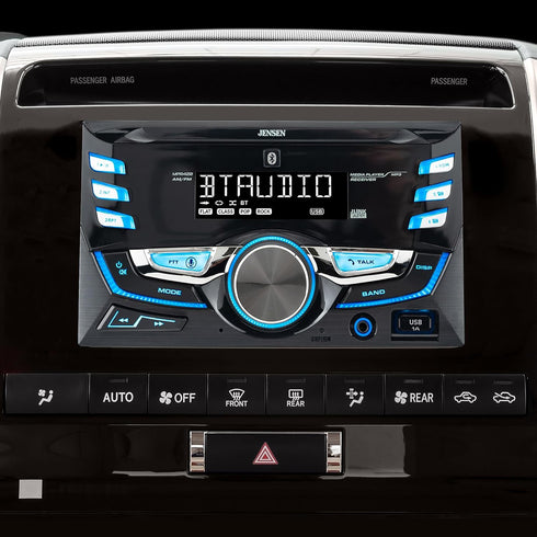 JENSEN MPR420 Double DIN Car Stereo Receiver - Bluetooth Hands Free Calling & Music Streaming, Not a CD Player