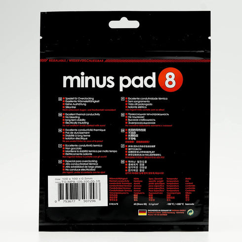 Thermal Grizzly Minus Pad 8 (100x100x0.5mm) - Self-Adhesive Cooling Conductive Thermal Pad