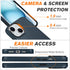 SHIELDON 15 2023, 15 6.1" Genuine Leather Case for iPhone Magnetic Wireless Charging Slim Non-Slip Anti-Scratch
