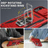 Maxdara iPhone 15 Case with Slide Camera Cover, Screen Protector & 360° Rotate Ring Stand, Red, 6.1 inch.