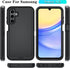 Qinmay Samsung Galaxy A15 5G Case - with HD Screen Protector, Durable Shockproof 3-Layer Cover - Black