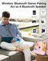 ENVYCLOUD Portable CD Player with Bluetooth, Rechargeable Wireless Mini Desktop for Home with HiFi Speaker, Cute CD
