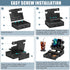 Black Wood Phone Docking Station - Nightstand Organizer for 3 Phones with Drawer for Valuables, Apple Watch Compatible