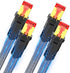 Snowkids Cat 8 Ethernet Cable 6.6 FT 2 Pack, High Speed 40Gbps, 2000Mhz Braided LAN Cable with Gold Plated RJ45