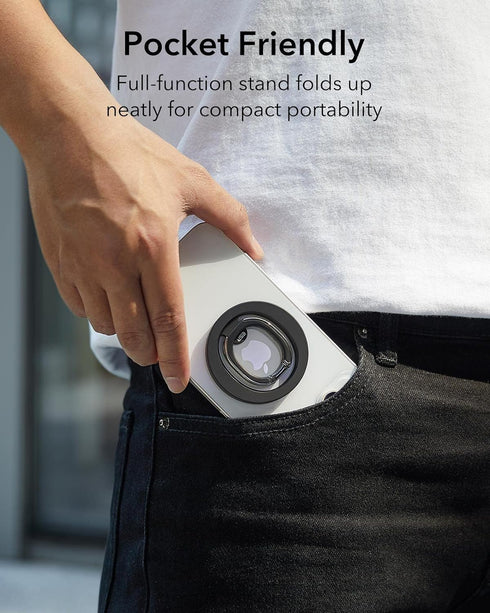 ESR for MagSafe Ring Holder (HaloLock), Magnetic Phone Grip with Adjustable Stand for iPhone 15/14/13/12