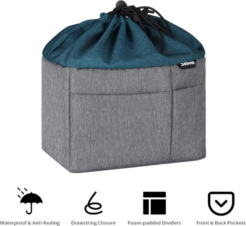 Selens Shockproof Camera Bag for Backpack, Water Resistant Organizer Inner Bag for SLR DSLR Mirrorless Cameras, Lenses,