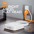 TESSAN Long Flat Extension Cord 15 ft with Surge Protector - Power Strip with 4 Outlets & 3 USB Ports (1 USB C)
