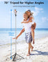 qirita 70" 1/4" Extendable Selfie Stick Tripod, Automatic Phone Tripod with Magnetic Remote & Screw, Lightweight Travel