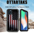 Compatible iPhone 12 Case with Screen Protector, Retro American Flag Design for Men Boys, 3-in-1 Heavy Duty Protection