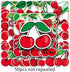 50pcs Cherry Stickers Vinyl Red Fruits Stickers for Water Bottle, Laptop, Skateboard, Cute Waterproof Aesthetic Decals