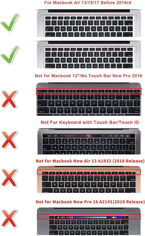 HRH Silicone Keyboard Cover Skin for MacBook Air 13,for Macbook Pro 13/15/17 (with or w/out Retina Display, 2015 or Older Version)&for iMac Older,USA Layout,Kung Fu Panda