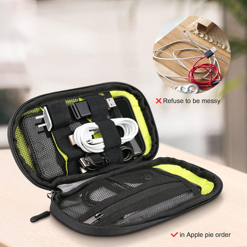 Twod Electronic Organizer Travel Bag, Universal Accessories Storage for Hard Drives, Cables, Charger, Phone, USB, SD