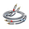 RCA Cable-2RCA Male to 2RCA Male Stereo Audio Cable with Magnetic Ring Supports Hi-Fi, Shielded Braided Cord - 10 Feet