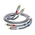 RCA Cable-2RCA Male to 2RCA Male Stereo Audio Cable with Magnetic Ring Supports Hi-Fi, Shielded Braided Cord - 10 Feet