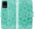 Asuwish Wallet Case for Samsung Galaxy S20 Ultra 5G with Tempered Glass Protector, Flip Card Holder, Green.