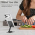 HZZADZXW 360 17 16 Metal Cell Phone Stand for Desk, Multi-Angel Adjustable Rotation Non-Slip and Foldable Mobile Phone