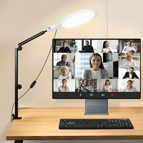GSYXERGILES Desk Ring Light, 10" LED Ring Light for Desk with Clamp, 360Rotate