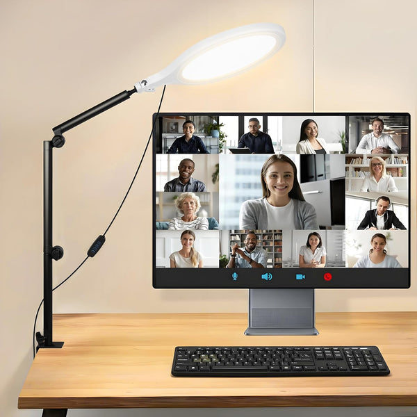 GSYXERGILES Desk Ring Light, 10" LED Ring Light for Desk with Clamp, 360Rotate