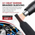 BuyUneed 2:1 (1/2" 30ft) Braided Sleeving Shrinkable Fabric Heat Shrink Tubing- Abrasion Protection Flexibility Wiring