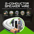GearIT Pro Series 14AWG Speaker Wire Cable (100 Feet) - Great for Home Theater and Car Speakers, White