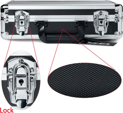 HUL 16in Two-Tone Aluminum Case, Customizable Pluck Foam Interior for Test Instruments, Cameras, Tools, and Accessories