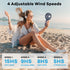Portable fan, 4-speed adjustable portable battery-operated fans, USB rechargeable desk fan, up to 15 hours handheld fan for travel, office, outdoor use, suitable for both women and men. (Deep Blue) by Refluxe