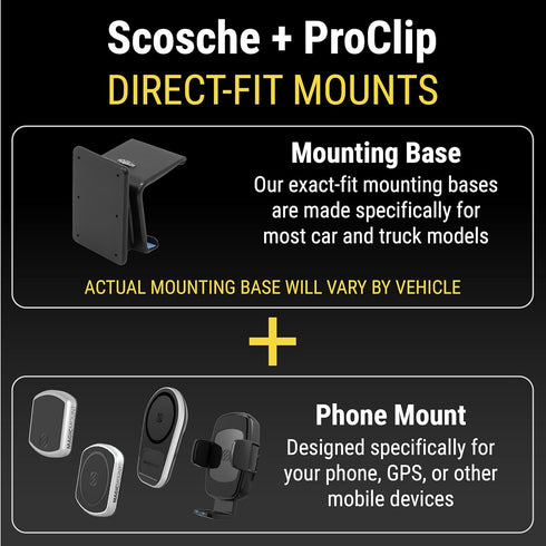 Scosche MP2AMPSPC-UB MagicMount Pro2 Universal MagSafe Magnetic Cell Phone Car Mount with 360° Adjustable Head