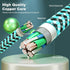 FOXSEA 3 Pack Right Angle Lightning Cable 6FT - MFi Certified Fast Charging for iPhone 14/13/12/11 Pro/Max/Mini, iPad &