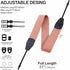 Padwa Lifestyle Pink Camera Strap, 2" Wide Cotton Woven Genuine Leather Head Straps, Includes 2 Quick Release Clips