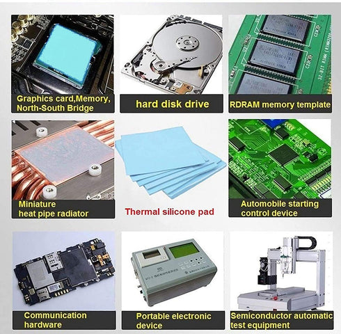 Thermal Pad, 200x200x0.5mm Highly Efficient Thermal Conductivity 6.0 W/mK, Insulated Heat Resistant Silicone Thermal