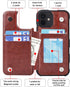 Arae Compatible with iPhone 12 Case - Wallet Case with PU Leather Card Pockets Back Flip Cover for iPhone 12/12 Pro