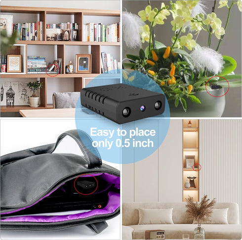 Smallest Wireless WiFi Camera with Battery, 1.5 Hours Battery Time, HD1080P Baby Monitor with Night Vision