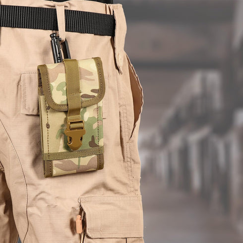IronSeals Compact Molle Tactical Pouch, Utility Gadget Waist Bag Phone Holster for iPhone 15/14/13/12/11 Pro, Samsung