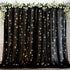 Ledido 1010ft Black Tulle Backdrop Curtains with Lights String - 300LED Fairy Lights
