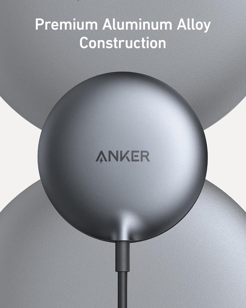 Anker MagSafe Charger Compatible, MagGo Magnetic Wireless Charger (Pad), Qi2 Certified 15W for iPhone 15/15 Plus/Pro
