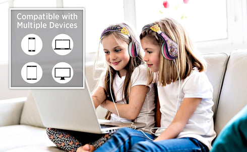eKids Disney Encanto Headphones for Kids, Wired Headphones for School, Tangle Free Toddler Headphones with Volume