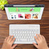 DETUOSI Universal 7-8 inch Wireless Keyboard, Multi-Device Travel Portable Ultrathin (6mm) Lightweight Wireless