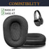 SOULWIT Mesh Fabric Earpads Replacement for BlueParrott B450/S450(450XT 450 XT) Noise Cancelling Bluetooth Headset, Ear Pads Cushions with High-Density Noise Isolation Foam - B450XT MF Black