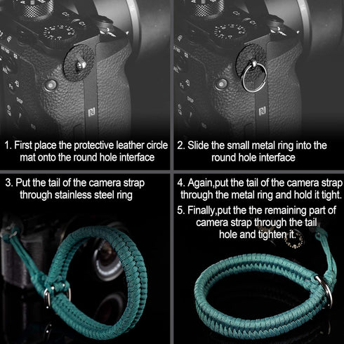 Qiang Ni Camera Wrist Strap, High-end Paracord Hand Strap for DSLR or Mirrorless Camera