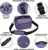 G-raphy Waterproof Camera Bag, DSLR SLR Messenger Bag with Pu Leather Handle for Photography Accessories (Purple)