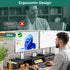 VERSASKY Dual Monitor Stand Riser, Adjustable Length & Swivel Angle Monitor Stand, Ergonomic Monitor Stand with Drawer