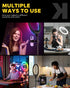 Kaiess 10.2" Selfie Ring Light with 65" Adjustable Tripod Stand & Phone Holder for Live Stream/Makeup, Dimmable LED