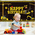 Tatuo Construction Theme Birthday Banner, 6.1 x 3.6 ft, Photography Party Supplies for Kids Boys Birthday Decoration