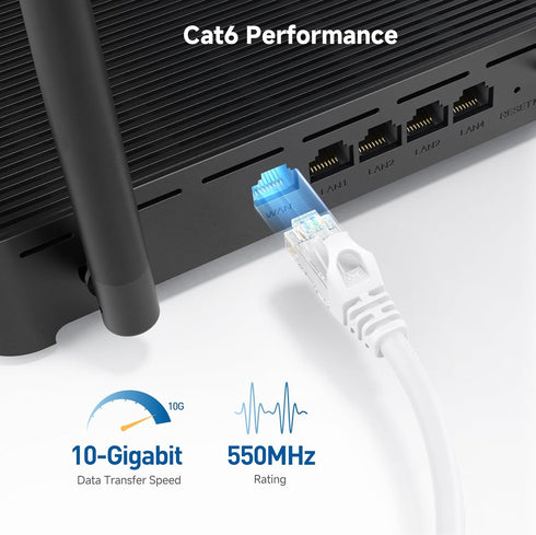 10Gbps 6 75ft, 6 Cat6 Cable Matters Snagless Cat Ethernet Cable - Cat Cable, Cord, Ethernet Cord, White