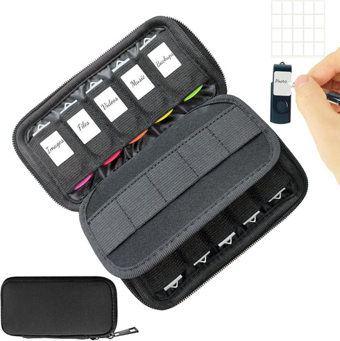JBOS USB Flash Drive Case with 10 USB Drive Slots and 10 Memory