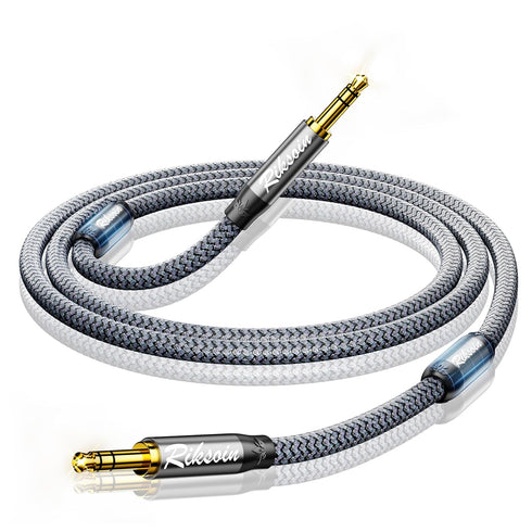 Aux Cord - 3.5mm Male to Male with Magnetic Ring, Nylon Braided 2FT Auxiliary Audio Cable