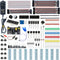 Upgraded Electronics Component Fun Kit, Power Supply Module, Jumper Wire, 830 Breadboard, LED, Capacitor, Diode,