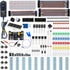 Upgraded Electronics Component Fun Kit, Power Supply Module, Jumper Wire, 830 Breadboard, LED, Capacitor, Diode,